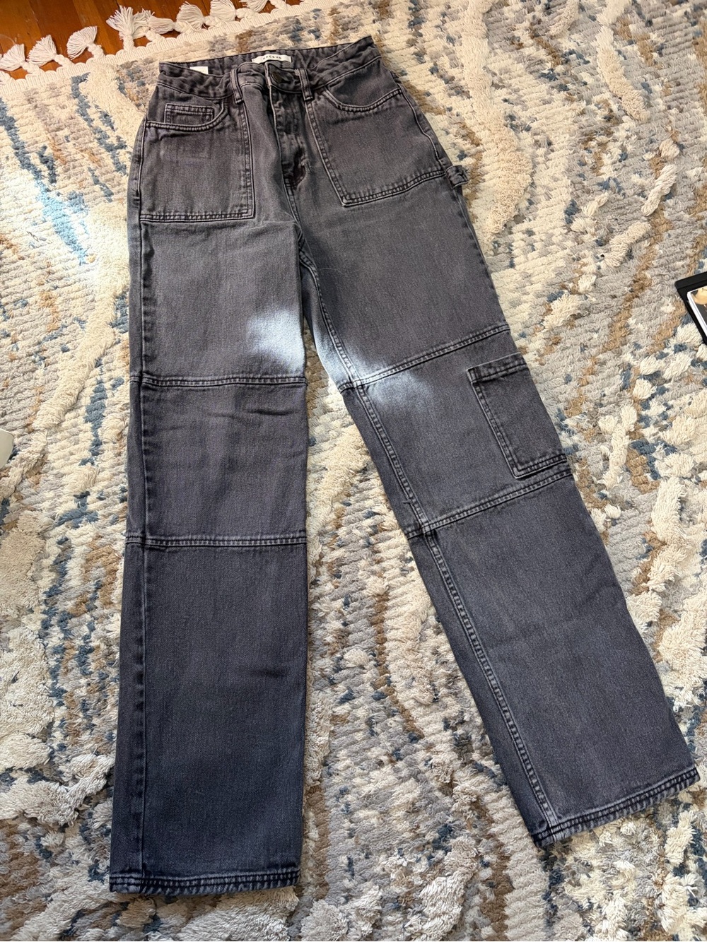 PacSun Women's Gray Straight Leg Carpenter Jeans